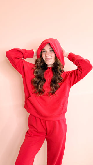 LEE&BIRCH RED JOANNE HOODIE