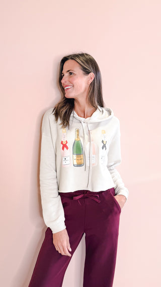 LIMEBERRY CHAMPAGNE BOTTLES SWEATSHIRT