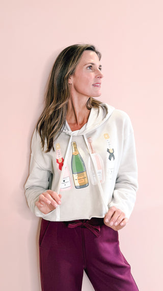 LIMEBERRY CHAMPAGNE BOTTLES SWEATSHIRT