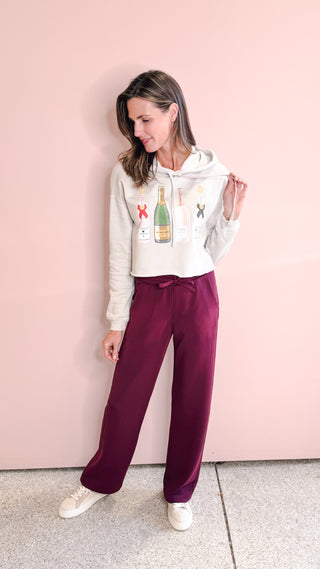 LIMEBERRY CHAMPAGNE BOTTLES SWEATSHIRT