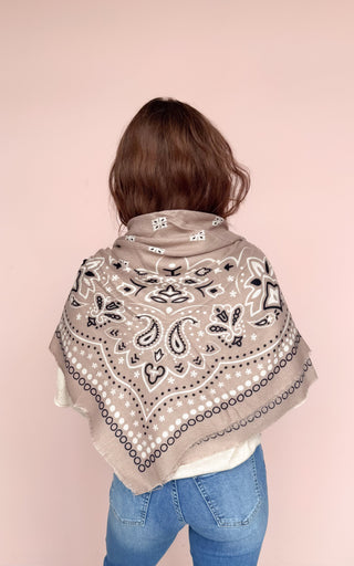 LINETA BEIGE BANDANA SCARF