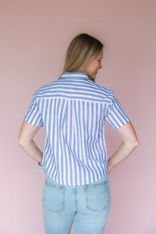 LOLA RIVER INDIGO HELIOS BLOUSE
