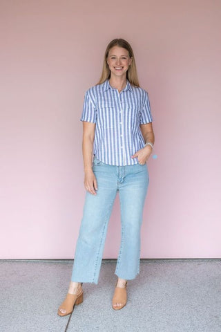 LOLA RIVER INDIGO HELIOS BLOUSE