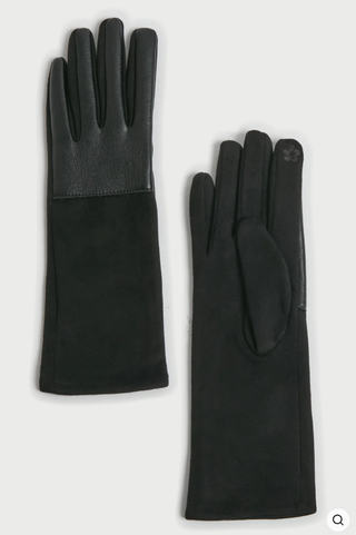 Look By M BLACK CLYDE MIDI GLOVES