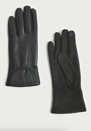 Look By M BLACK PINCH SEAM GLOVES