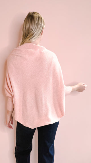 Look By M BLUSH TRIANGLE PONCHO