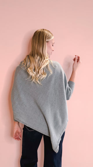 Look By M DUSKY TRIANGLE PONCHO