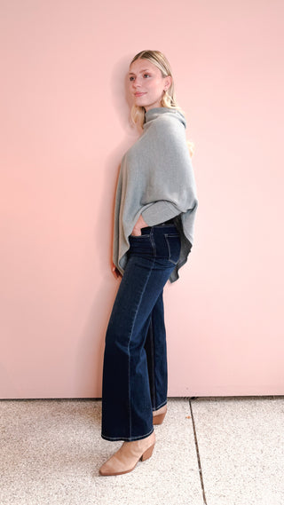 Look By M DUSKY TRIANGLE PONCHO