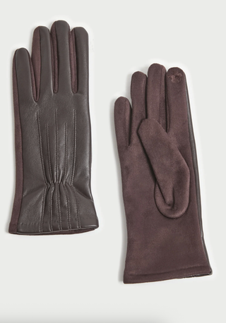 Look By M ESPRESSO PINCH SEAM GLOVES