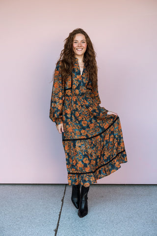 LOST + WANDER EMBERS BLOOM MIDI DRESS