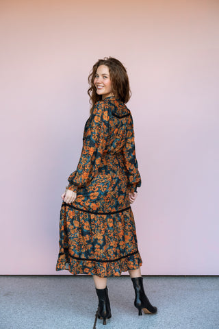 LOST + WANDER EMBERS BLOOM MIDI DRESS