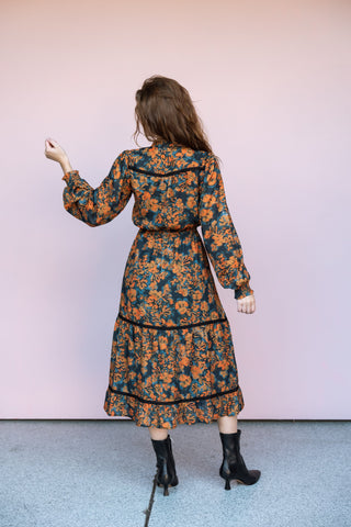 LOST + WANDER EMBERS BLOOM MIDI DRESS