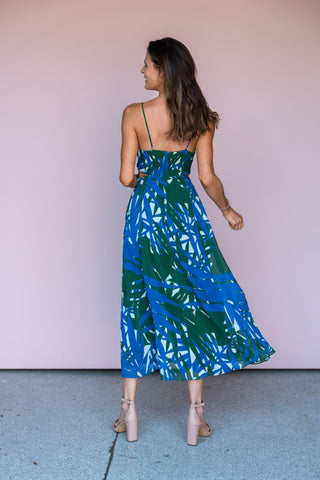 LOST + WANDER PALAZZO PALM DRESS