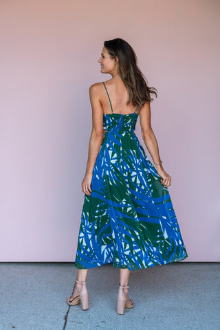 LOST + WANDER PALAZZO PALM DRESS