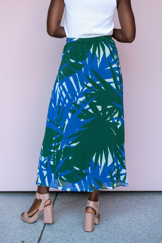 LOST + WANDER PALAZZO PALM SKIRT