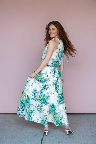 love stitch WATERCOLOR MAXI DRESS