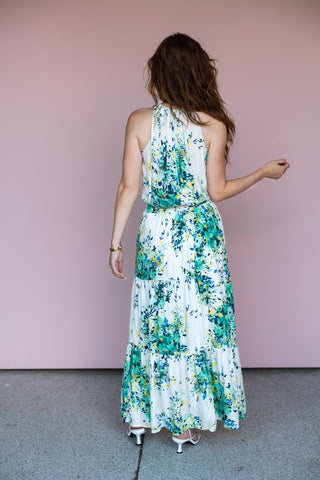 love stitch WATERCOLOR MAXI DRESS