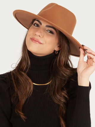 LUCCA COUTURE ARIEL DK TAN FELT RANCHER