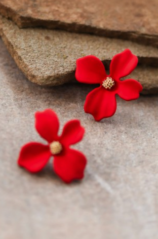 MIA ACCESSORIES SCARLET FLORA STUDS