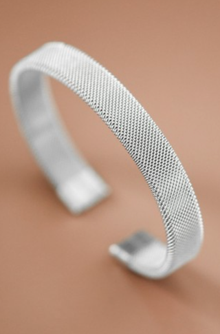 MIA ACCESSORIES SILVER MESH BANGLE