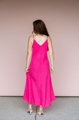 MILIO MILANO FUCHSIA ITALIAN SLIP DRESS