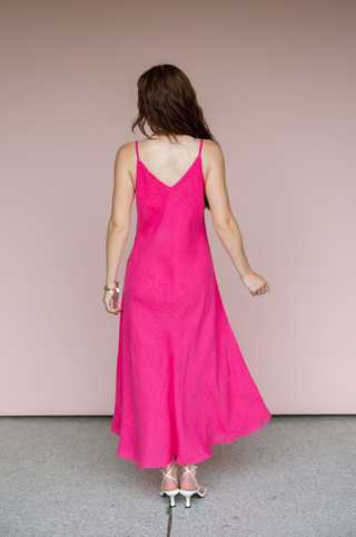 MILIO MILANO FUCHSIA ITALIAN SLIP DRESS