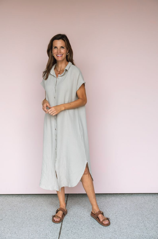 MILIO MILANO TAUPE SHARON DRESS