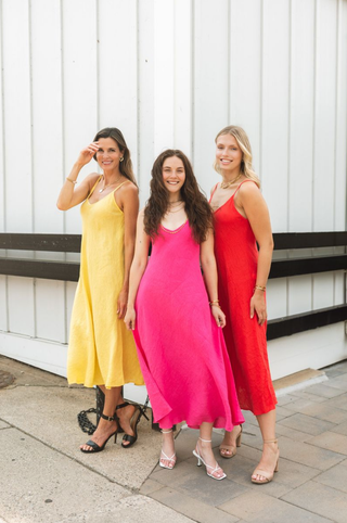 MILIO MILANO YELLOW ITALIAN SLIP DRESS