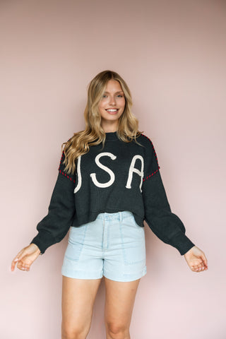 MIOU MUSE USA ROPE SWEATER