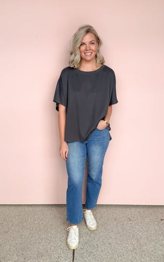 MONO B GREY LUXE TOP
