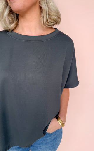 MONO B GREY LUXE TOP