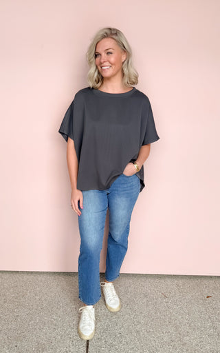 MONO B GREY LUXE TOP