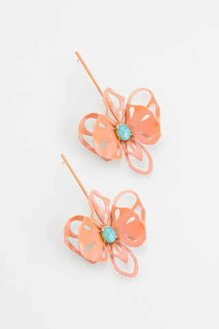 NAKAMOL DESIGN, LLC PEACH FLOWER EARRING