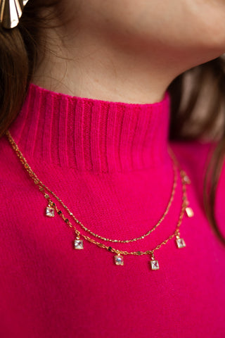 NAKAMOL DESIGN, LLC TRIANGLE CRYSTAL NECKLACE