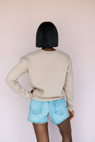 OAT COLLECTIVE TAN LAKE LIFE SWEATSHIRT