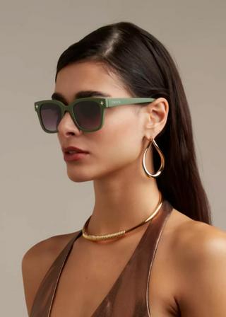 OKKIA GIOVANNI GREEN SUNGLASSES