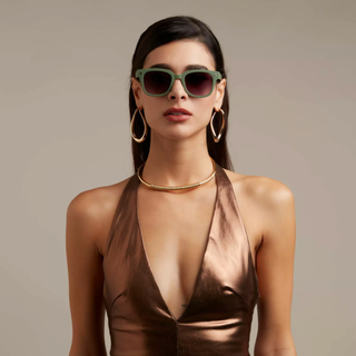 OKKIA GIOVANNI GREEN SUNGLASSES