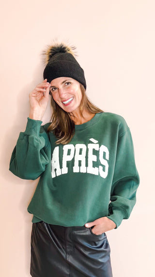 PANACHE APPAREL CO GREEN APRES SWEATSHIRT
