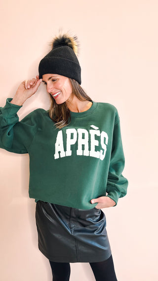 PANACHE APPAREL CO GREEN APRES SWEATSHIRT