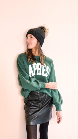 PANACHE APPAREL CO GREEN APRES SWEATSHIRT