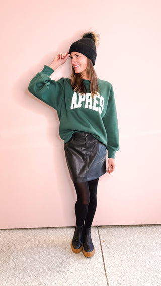 PANACHE APPAREL CO GREEN APRES SWEATSHIRT