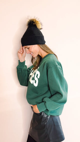 PANACHE APPAREL CO GREEN APRES SWEATSHIRT