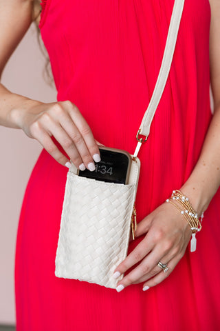 PRETTY SIMPLE WOVEN PHONE BAG