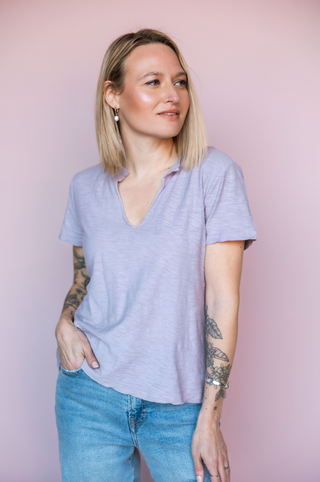 PROJECT SOCIAL T VIOLET PLATA TEE