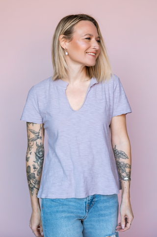PROJECT SOCIAL T VIOLET PLATA TEE