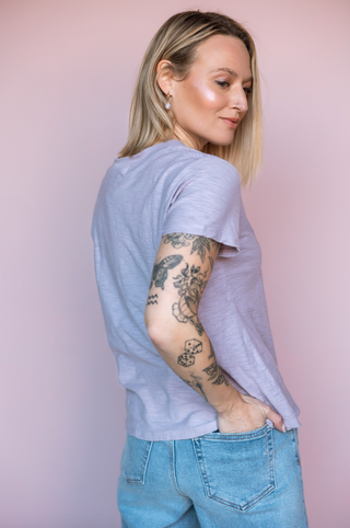 PROJECT SOCIAL T VIOLET PLATA TEE