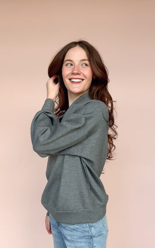 RAE MODE CHARCOAL ALLIE PULLOVER