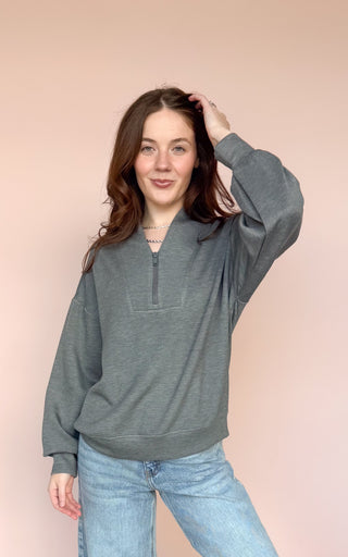 RAE MODE CHARCOAL ALLIE PULLOVER