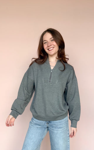 RAE MODE CHARCOAL ALLIE PULLOVER