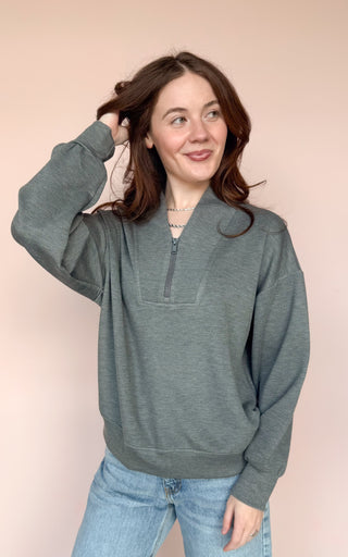 RAE MODE CHARCOAL ALLIE PULLOVER